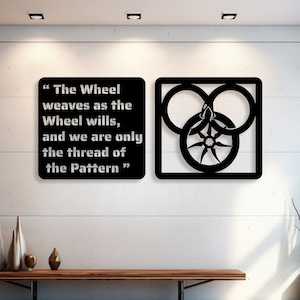 Wheel of Time Wood Wall Art, Wot Quote, Eye Of The World, WOT Icon, Robert Jordan Quote, Snake-Wheel, WOT Gift, Book Lover Gift, Fan Art