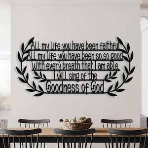 Goodness Of God Wood Sign, Bible Verse Sign, Scripture Sign, Christian Sign, God Wall Art, Goodness Of God Wooden Wall Decor, Religious Gift