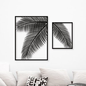 Palm Leaves Wall Decor | Tropical Leaves Wood Wall Art | Monstera Wall Decor Panels | Modern Farmhouse Gift | Big Wall Art | Wood Wall Art