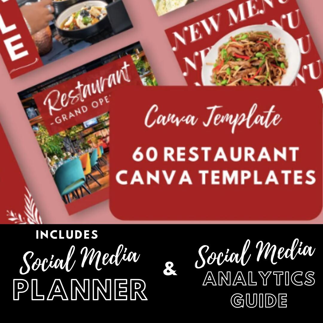 60 Restaurant Canva Templates | Restaurants and Cafes | Menu ...