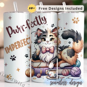 Lustige Katze Tumbler Wrap - 20 Unzen Skinny Tumbler Designs - Digital Download - Geschenk des Katzen-Liebhabers - Sofortiger digitaler Download