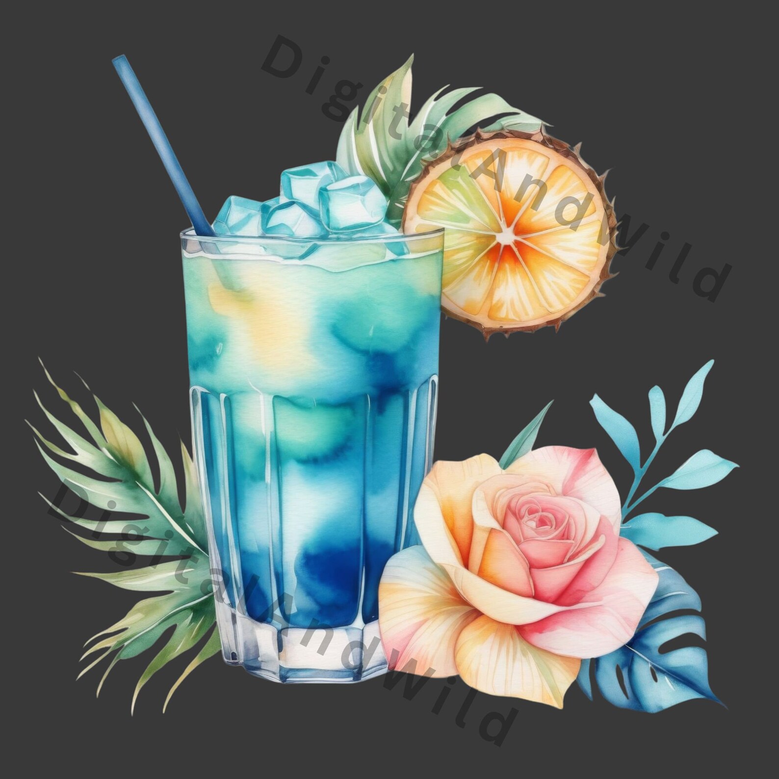 Summer Beach Watercolor Clipart Bundle | Vacation Clip Art | Boho ...