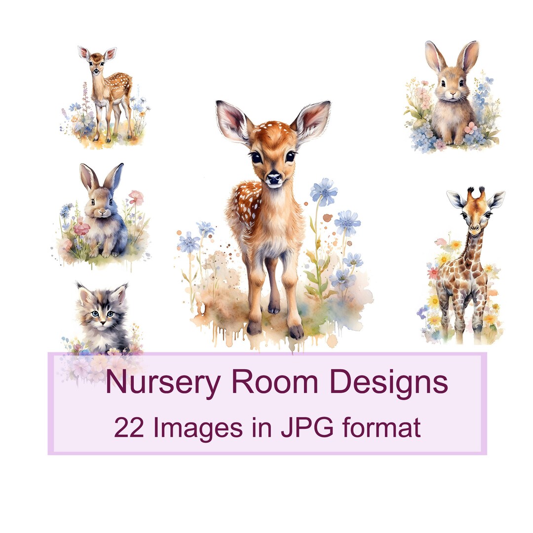 Cute Nursery Room Designs - Digital Images - 22 High Quality Jpgs ...