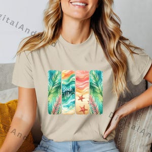 Beach Vibes Brushstroke Trend Design - Holiday Design - Sublimation T-Shirt design
