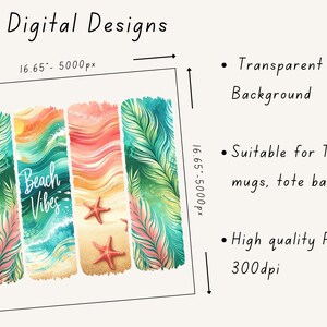 Beach Vibes Brushstroke Trend Design - Holiday Design - Sublimation T-Shirt design