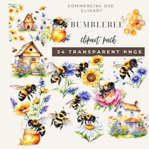 BumbleBees Clipart Bundle | Cute Bees Clipart bundle | Cute Bees png | Bees Clipart Bundle | Honey bee clipart bundle | Honey bee clipart