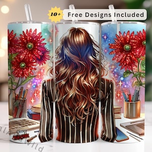 Secretary Tumbler Wrap: Office Desk Design (Digital Download)