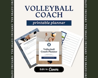 Volleyball Coach Planner Printable, INSTANT DOWNLOAD, Volleyball Coaching, Volleyball Lineup, Volleyball Tryouts, Volleyball Practice Plan