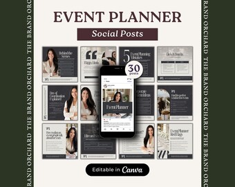 Event Planner Instagram Posts, INSTANT DOWNLOAD, Wedding Planner, Event Planner Social Media Posts, Event Coordinator, Party Planner Posts