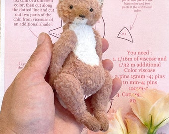 Fox Toy Sewing Pattern - Handmade Plushie  Fox  - Instant Download PDF - Fox Toy Pattern For Sewing Enthusiasts - Teddy Bear Fox Pattern
