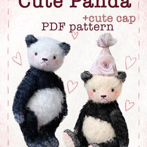 Teddy Bear Panda Sewing Pattern: 12 cm Plush Toy (PDF Pattern)