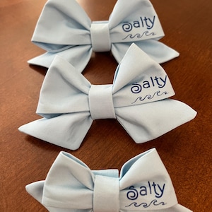 Salty, Handmade Dog/Cat Bow or Bow Tie for collar , (Small, Medium, Large)