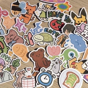 Mini Mystery Sticker Flake Grab Bag / Carta casuale kawaii carino adesivi pacco journaling scrapbooking