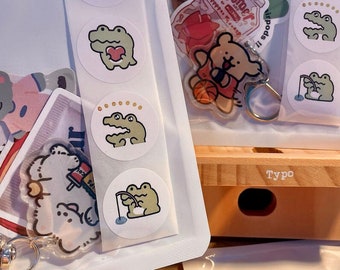 Cute Keychain Grab Bag | mystery blind bag dog kawaii japan korean acrylic keychain couple matching keychain accessory