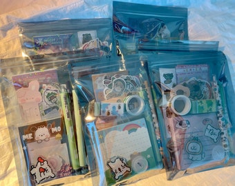 Stationaire set schattige acryl sleutelhangerstandaard blocnote pennen washi tape stickers | Mystery Pack Koreaans: grabbeltas voor dagboeken en scrapbooking