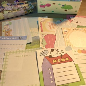 Anteckningsblad mystisk väska | anteckningsblock kawaii japansk koreansk stil | brevpapper present scrapbooking sidor papper dekoration djur