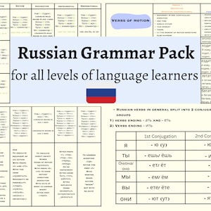 Libretto di grammatica per l'apprendimento della lingua russa per tutti i livelli di studenti di lingua