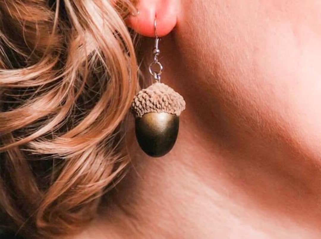 Miniblings Eichel Ohrringe - Handmade Silber Wald Natur