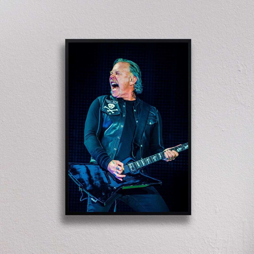 Metallica James Hetfield Poster Rock Band Music Art Print Etsy