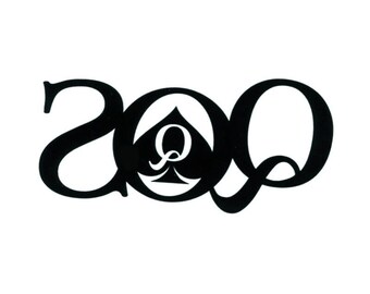 2 X Queen of spades tattoo - QOS black tattoo for hotwife