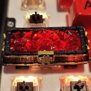 Fire-Crystal Transparent 2.25u Enter-Key Custom Keycap Handmade High Quality Unique Animation Personalized Mechanical Keycaps Collectible