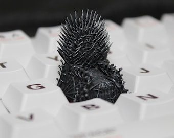 Teclas personalizadas GOF Iron Throne, feitas à mão, exclusivas, de colecionador, inspiradas na animação.