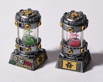 Teclas personalizadas de riesgo biológico bioquímico, hechas a mano, con animación única, teclas mecánicas personalizadas, Residentevil, Steampunk, Grimdark