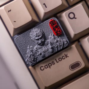 TAB-Key Custom Mechanical Keycaps For Black Myth Wukong Black Statue Collectible Customized High Quality Handmade Gift Toy