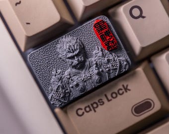 Teclas mecánicas personalizadas TAB-Key para Black Myth Wukong, estatua negra coleccionable, juguete personalizado