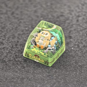 Teclas mecánicas personalizadas hechas a mano con diseño de búho Rowlet para Pocket Monster. Juguete coleccionable único.