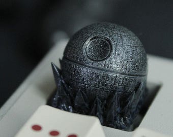 Teclas mecânicas personalizadas clássicas da Estrela da Morte SIFI, fortaleza espacial militar, para guerra espacial, feitas à mão, colecionáveis, exclusivas, presentes personalizados.