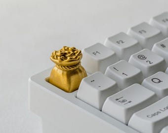 Teclas personalizadas con forma de lingote de oro chino antiguo, tesoro cultural, de alta calidad, hechas a mano, únicas, coleccionables, con animación, teclas mecánicas personalizadas.