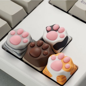 Cute Cat Paws Custom Keycaps Mystery Box Handmade Unique Animation Personalized Mechanical Keycaps