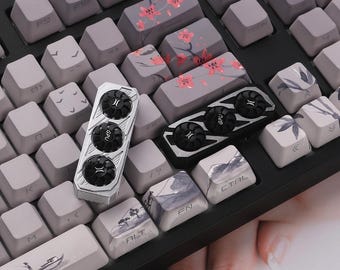 Bonito cartão gráfico computador 2.75U shift-keycaps teclas mecânicas colecionáveis exclusivas personalizadas de alta qualidade feitas à mão keycaps brinquedo de presente