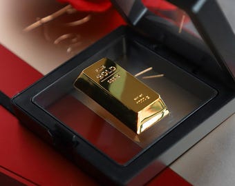Zinc-Alloy Metal Imitation Gold Brick Custom Enter-Key Mechanical Keycap Handmade Collectible Unique Personalize Gift Toy