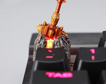 WOW Sulphuras, Hand of Ragnaros World of Warcraft aangepaste keycap handgemaakte unieke animatie personaliseren mechanische keycaps