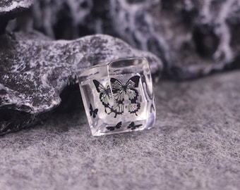 Crystal Butterfly Transparent Custom Keycap Handmade High Quality Unique Animation Personalized Mechanical Keycaps Collectible