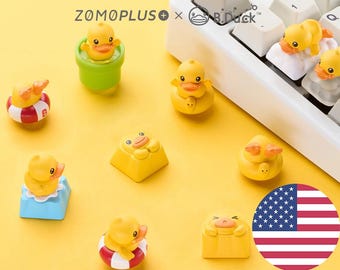 ZOMO B Duck Yellow Duck Custom Keycaps Caixa Misteriosa Feito à Mão Animação Única Personalizada Keycaps Mecânicas