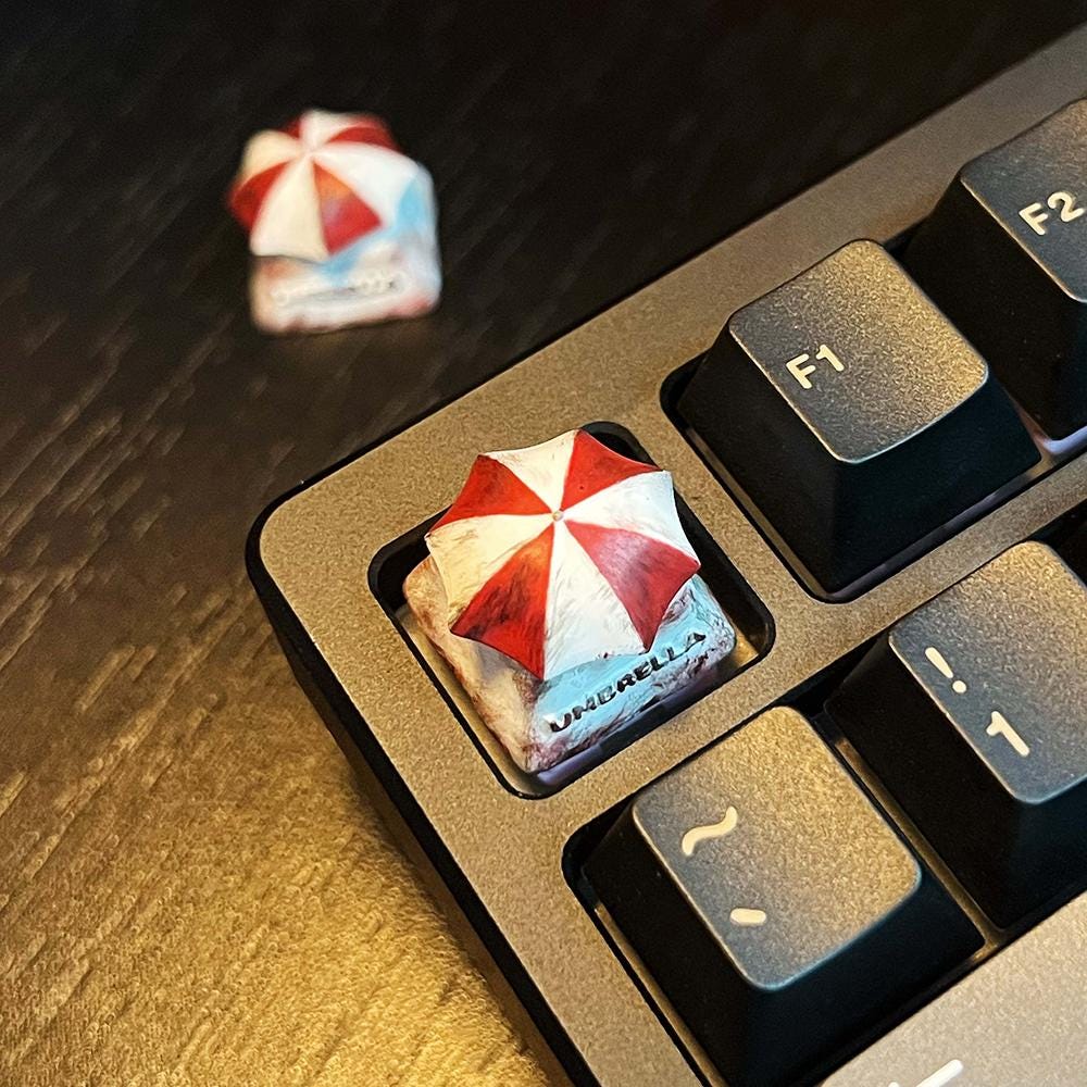 Mechanical Custom Keycaps 1U for Resident Evil Umbrella Corporation ...