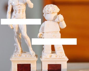 Teclas mecânicas personalizadas com estátua retrô de Davi, inspiradas na civilização antiga. Peça colecionável, feita à mão, única e personalizada para presente.