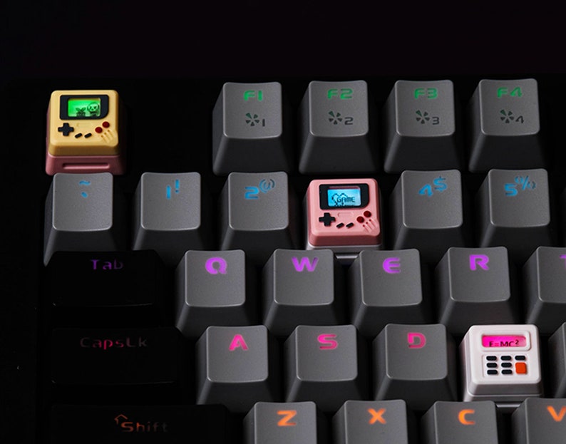 Keycaps Gamer Gameboy Keycap High Quality Handmade Central Translucent Unique ...