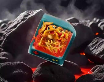 Teclas mecánicas de Pokémon Charmander, Ketchum, Pikachu, de alta calidad, hechas a mano, personalizadas, coleccionables, de animación única, regalo