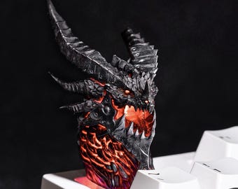 UAU! Deathwing, o Destruidor, Neltharion - Teclas personalizadas, feitas à mão, colecionáveis, exclusivas, com animação, para teclados mecânicos.