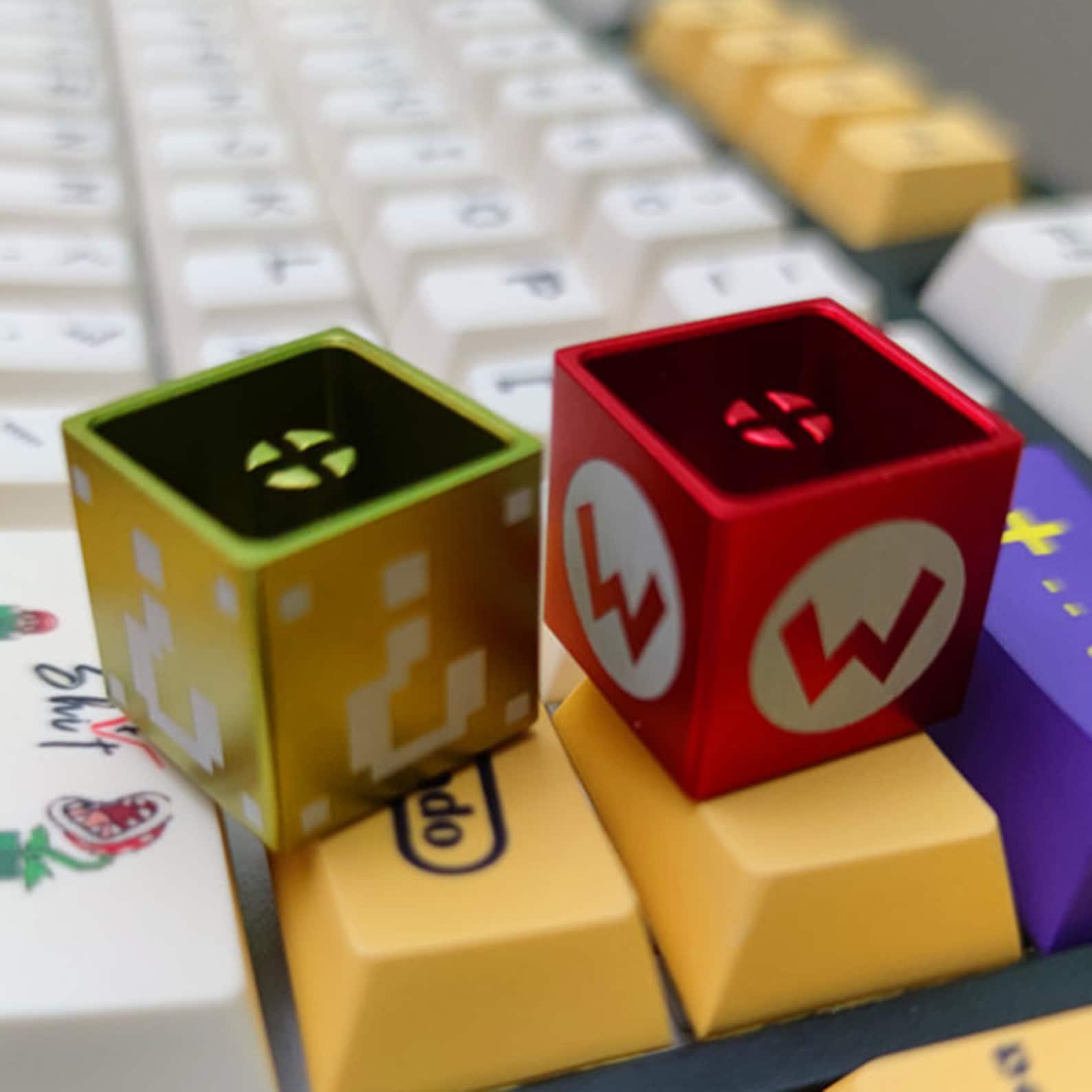 Super Keycaps Super Mario Bros Custom Keycap Aluminum Alloy Non -electroplating High ...