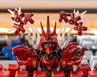 Set di 3 tasti meccanici personalizzati per SAZABI MSN-04 Gundam Classic Mech Robot, fatto a mano, di alta qualità, regalo giocattolo da collezione personalizzato