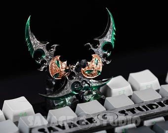 Teclas mecânicas personalizadas e fofas para WoW Warglaive of Azzinoth Illidan Stormrage Clássico Colecionável Personalizado Feito à Mão Brinquedo de presente
