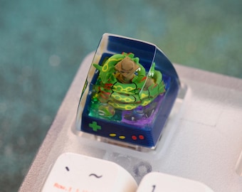 Teclas de Pokémon Rayquaza, Ketchum, Pikachu, hechas a mano, personalizadas, de alta calidad, coleccionables, con animación única, teclas mecánicas personalizables, regalo, juguete.