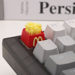 Mc French Fries Custom Keycap High Quality Handmade Unique Personalize Mechanical Keycaps Food Toy Cute Lovely