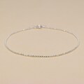 Genuine 925 Sterling Silver Diamond Cut 1.2mm Ball Chain Anklet 8.5", 10"