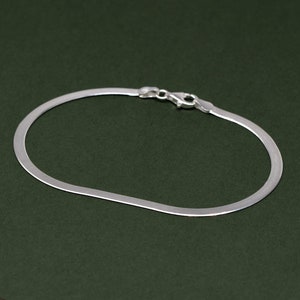 Genuine 925 Sterling Silver Herringbone Bracelet 6.5”, 7.5” 8.5&quot;